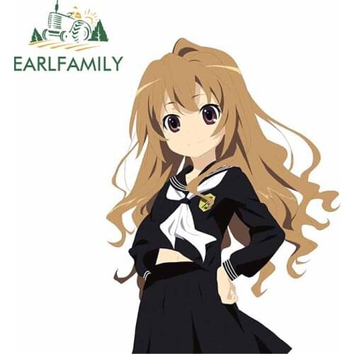 EARLFAMILY 13cm x 9.8cm For Toradora Car Stickers Sunscreen Decal Car Styling Motorcycle Waterproof Decals Decoration