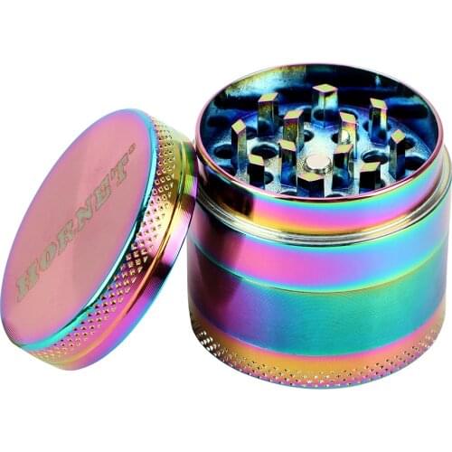 NICEYARD 40mm 4-layer Zinc Alloy Rainbow Hand Muller Tobacco Grinder Spice Weed Cutter Cigarette Accessories