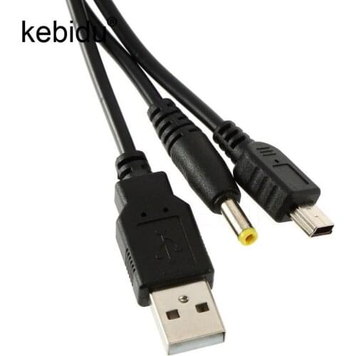 Kebidu 2 in 1 USB Data Cable Power Charger Cable Cord Data Transfer for PS Vita to PC for PS 2000 3000 Gaming Accssories