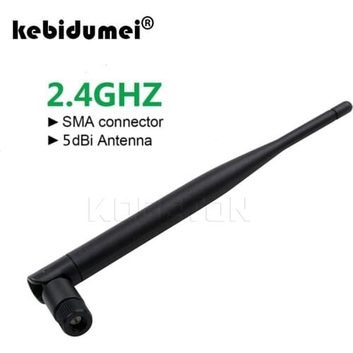 Kebidumei 2.4GHz 5dBi 802.11b/g Aerial SMA Male Wireless Router WiFi Antenna For Mini PCI U.FL IPX to SMA Male Pigtail Cable