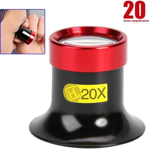 20X LED Light Eye Loupe Magnifier Jewelry Watchmakers Watch Repair Tool Monocular Glass Magnifier Watch Jewelry Repair Lens Tool