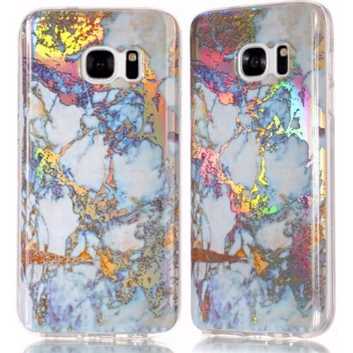 Fashion Color Plated Marble Phone Case For Samsung Galaxy S7 Edge Case For Samsung S7 Case Cover Soft TPU Protection Phone Bag