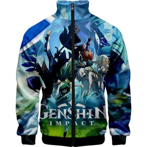 2021 Hot Game Genshin Impact Man Tracksuit Print 3D Zipper Jacket Women Men Long Sleeve Hoodie Coat Fashion Cool Harajuku Tops