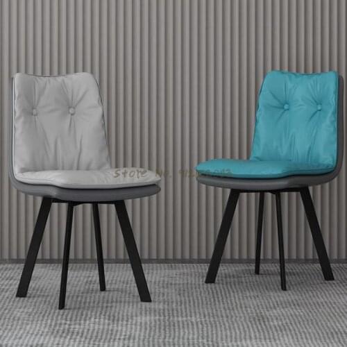 Dining chair home stool backrest nordic chair modern minimalist desk chair light luxury negotiation restaurant iron dining table