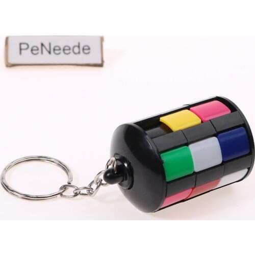 PeNeede Sliding Piece Puzzle Tower of Babylon Babel EDC Keychain Gadget Toy Autism Slide/Rotate/Spinner Cube