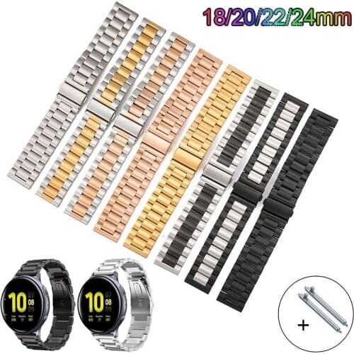 General Watch Band 18mm 20mm 22mm 24mm Stainless Steel Band Metal Watch Strap Women Men Replace Wristband Watch Accessories