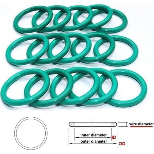 10pcs Heat Oil Resistant 1mm (Wire Diameter) FKM Fluorine O-Ring Rubber Sealing Ring O.D 3-32mm for Oil sealing , Waterproof
