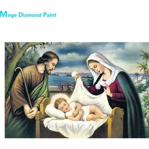 Christmas is coming Diamond Painting Round Full Drill Religious figure Nouveaute DIY Mosaic Embroidery 5D Cross Stitch gifts