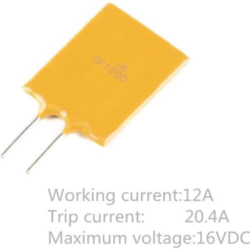 10PCS 16V 12A 12000MA PPTC Resettable Fuse RGEF1200 GF1200 Pitch 5mm