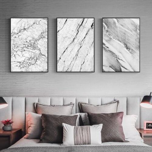 Nordic Poster Black and White Marble Canvas Painting Wall Art Posters and Prints Wall Pictures for Living room Modern Home Decor
