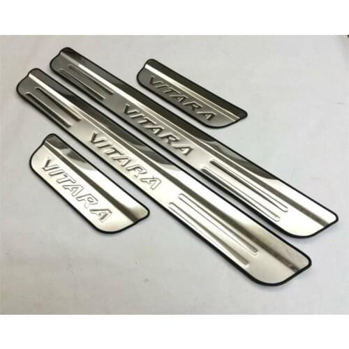 Car Styling For Suzuki Vitara 2015 2016 2017 2018 4PCS/SET stainless steel Scuff Plate/Door Sill Door Sill Accessories