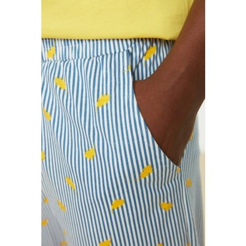 Trendyol Banana Pattern Knitted Pajamas Set THMSS21PT0316