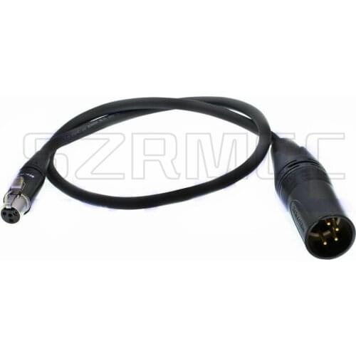 TVLogic VFM Monitor Alphatron EVF Power Cable XLR 4 Pin Male to Mini XLR 4 Pin Female