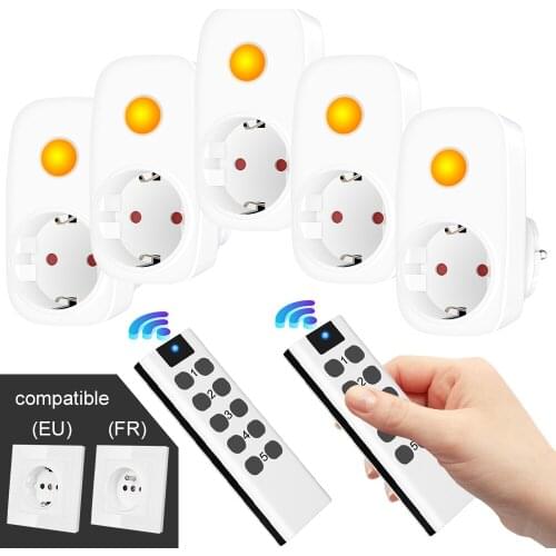 MSLE Universal Smart Plug Socket Wireless RF 433Mhz Remote Control Outlet Compatible Broadlink RM4 Pro For Smart Home Automation