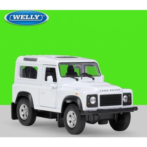 Welly 1:36 Diecast Defender SUV Sport Car White High Simulator Alloy Metal Model Car Pull Back Vehicle
