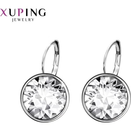 Xuping Jewelry Fashion Popular Crystal Earring with Rhodium Plated for Women Gift XE2189