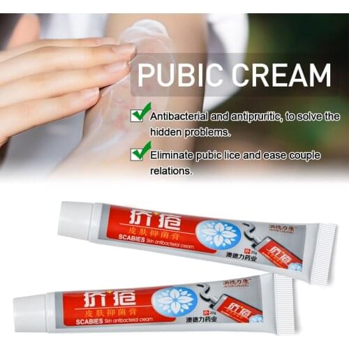 1PC Pubic Lice Cream Scabies Lice Removal Killer Psoriasis Pruritus Anti-Itch Antibacterial Herb Ointment Medical Plaster QC31