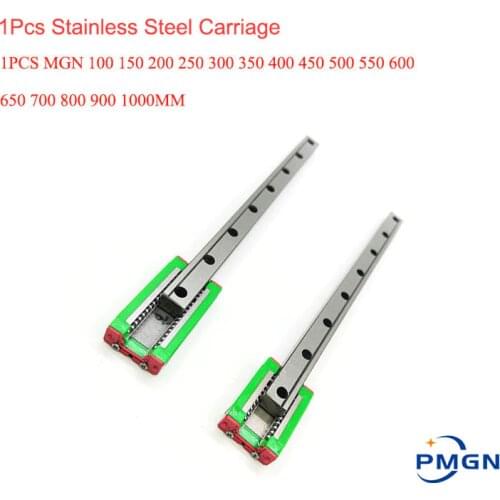 12mm Linear Guide MGN12 L=100 200 300 350 400 500 550 600 700 800 mm Linear Rail Way + MGN12C or MGN12H Long Linear SS Carriage