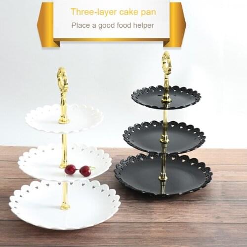 3 Tier Plastic Tray Display Rack Cake Stand Afternoon Tea Wedding Plates Party Tableware Bakeware Cake Decorating Tools