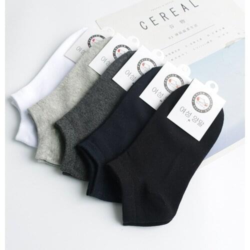 5 Pairs 1 Lot Cotton Mens Socks Set Solid Color Short Socks Pack Men Business Casual Thin Socks White Black calcetines hombre