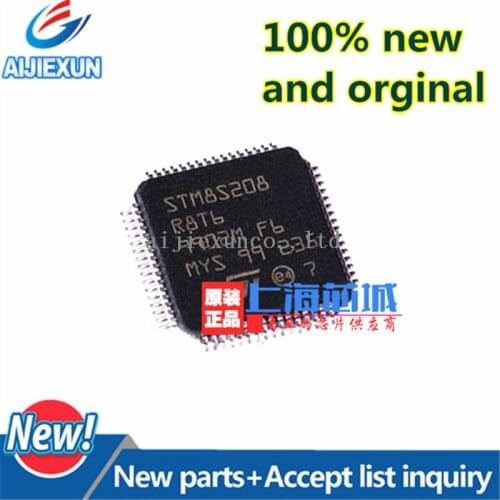 5Pcs 100%New and original STM8S208R8T6 LQFP64 IC MCU 8BIT 64KB FLASH 64LQFP in stock