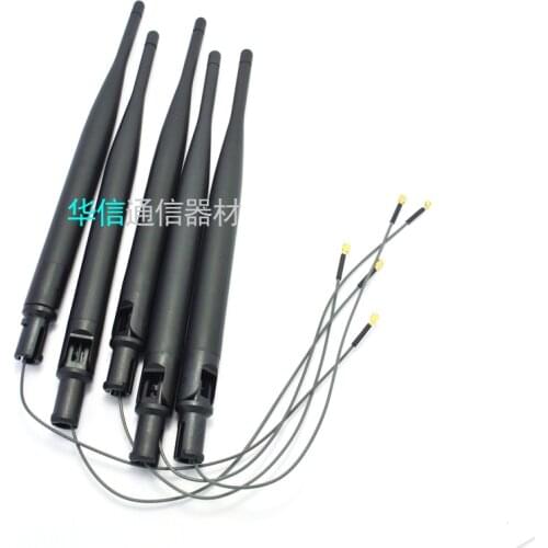 5PCS/LOT 2.4G 6dbi rubber antenna wifi antenna bluetooth antenna ZigBee Omni-directional antenna IPEX connector 19CM
