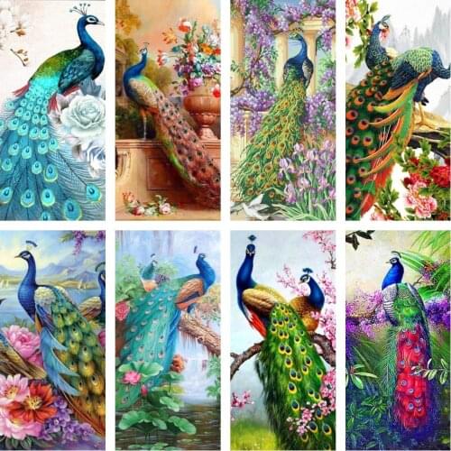 DIY Diamond Painting Peacock Full Round Drill 5D Diamond Embroidery Sale Diamond Picture of Rhinestones Home Decor Gift