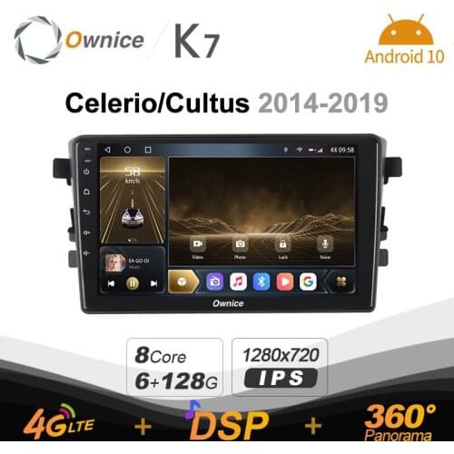 K7 Ownice 6G+128G Android 10.0 Car Radio For SUZUKI CELERIO 2014 - 2019 Multimedia Audio 4G LTE GPS Navi 360 BT 5.0 Carplay