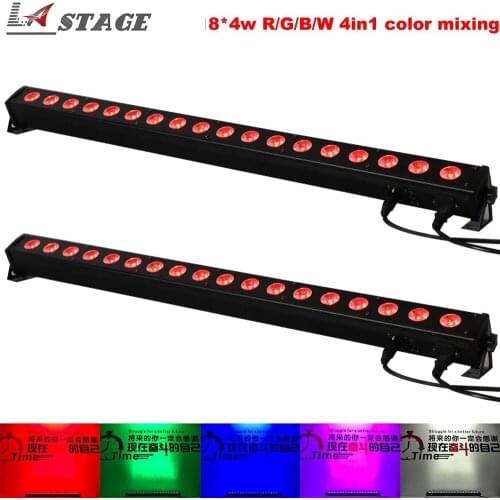 Free Shipping 2pcs/lot 18x4w 4in1 RGBW DMX Control LED Wall Washer Light for Stage Led Indoor /Flood DJ Light