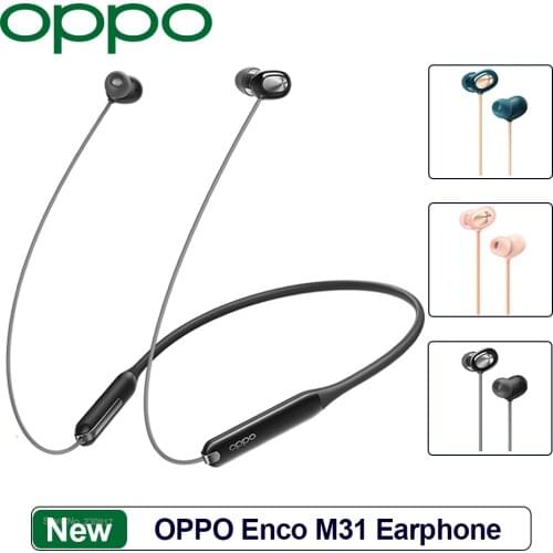 OPPO Enco M31 Wireless Bluetooth 5.0 Neck Hanging Earphone Lightweight Ai Noise Cancelling Sport Headset IPX5 Waterproof Headset