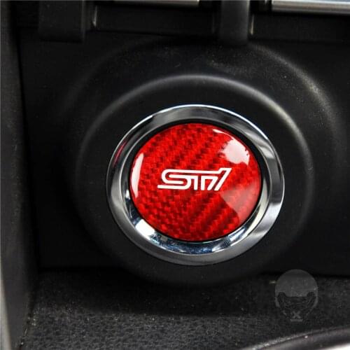 Carbon Fiber Car Engine Start Button Decorative Sticker Cover Car Decoration Accessories Compatible for Subaru BRZ 86 2013-2019