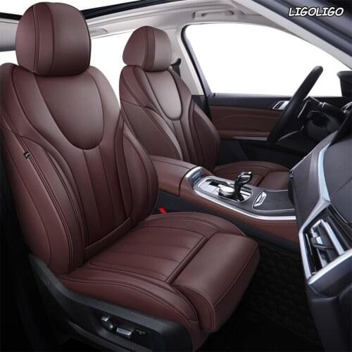 LIGOLIGO Custom Leather car seat cover For KIA Niro KX1 Cadenza SHUMA CARENS Carnival VQ Borrego Opirus Sorento car seats