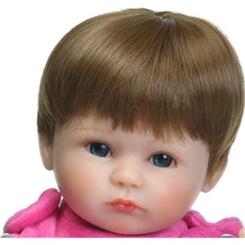 NPK 45cm Reborn Baby Doll Hair Wig Hot Sell DIY Doll Accessories Hair Wig For 18'' BJD /SD Doll Bonecas Bebe Reborn Doll Hair