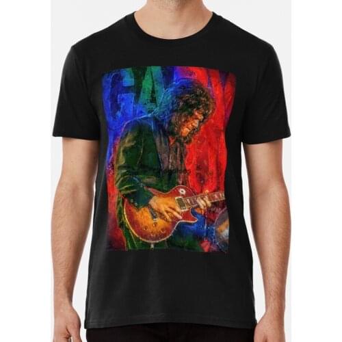 Men Shirt Gary Moore Tribute portrait art Classic T Shirt Women tshirt