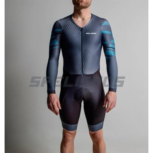 SPELISPOS Cycling Jersey Men Triathlon Jumpsuit Team Racing Bike Skinsuits Long Sleeve Cycling Bodysuit Bicycle Clothes Ciclismo