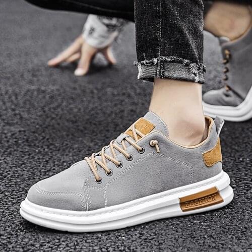 Spring Autumn White Shoes Leather Mens Casual Shoes Platform Sneakers Street Cool Men Flat Shoes Footwear Zapatos De Hombre
