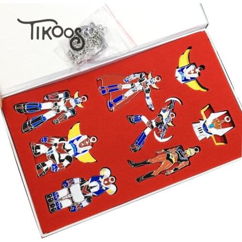 New 8style UFO Robot Grendizer figure doll Metal fashion jewelry Necklace keychain keyring pendant Gift