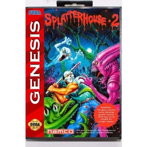 New Arrival Splatter House 2 16 bit MD Game Card With Retail Box For Sega Mega Drive/ Genesis
