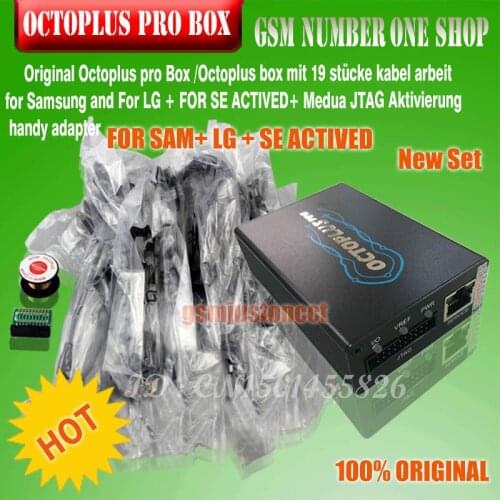 Original new octoplus pro box or OCTOPLUS PRO BOX setfor LG +Samsung+sony with Medua JTAG Activation with 19 pcs cables