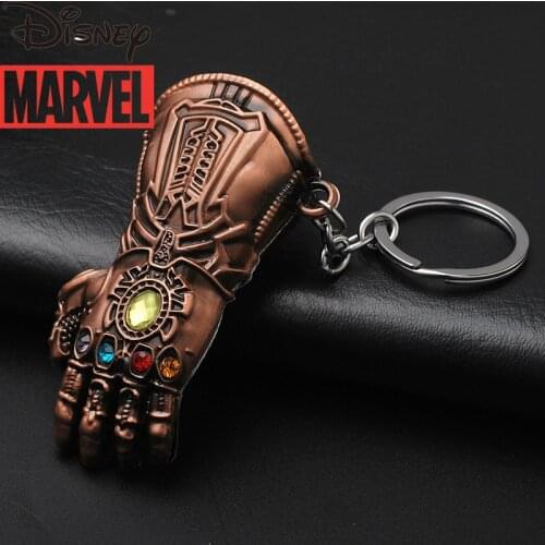 Disney Marvel Avengers Car Keychain Pendant Fist Glove Jewelry Pendant Car Key Decoration Infinite Gloves