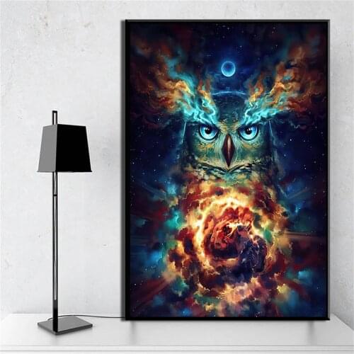 Wolf monkey lion with a halo Posters and Prints Animal Pictures Wall Art Canvas Painting For Living Room Kids Room Home Decor