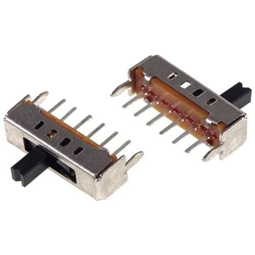 1000pcs Slide Switch 1P4T 6 Pin Toggle Single Row Through Holes Vertical Straight SS-14D01VG3 SS-D01VG4 SS-D01VG5