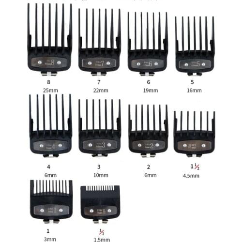 Professional Comb Set Specially, Clipper Guard Set Attachment Combs Portable Durable Metal for Premium Home Drop Shipping