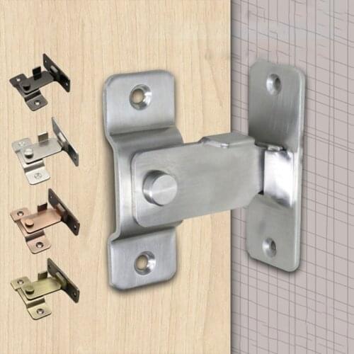 Anti-theft Closet Buckle Door Lock Stainless Steel Right Angle Buckle Gate Latch For Wooden/Metal/Security Doors Bending Latch