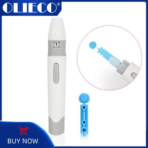 Lancet Pen Lancing Device for Diabetics Blood Collect 5 Adjustable Depth Blood Sampling Glucose Test Pen with 50/100 Needles
