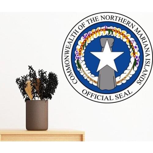 Northern Mariana Islands National Emblem Removable Wall Sticker Art Decals Mural DIY Wallpaper for Room Decal
