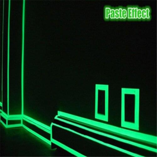 Luminous Band Baseboard Wall Sticker Living Room Bedroom Eco-friendly Home Decoration Decal Glow In The Dark DIY Strip Stickers