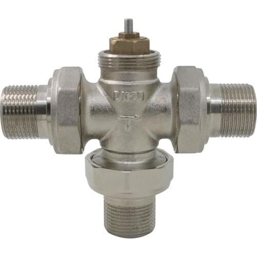 Thermostatic radiator valv control valve Brass temperature control valve Three-way male thread valve DN20 DN25 DN32