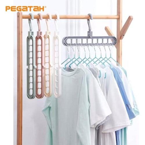 Magic Multi-Port Support Hangers For Clothes Drying Rack Multifunction Plastic Clothes Rack Drying Hanger Home Storage