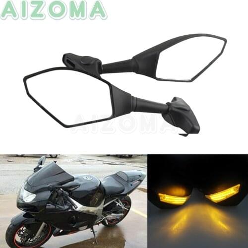 Motorcycle Side Rear View Mirror Light LED Indicator for Suzuki Honda SV650S GSXR1100 CBR900RR CBR1000RR CBR600 F1/F2/F3/F4/F4i